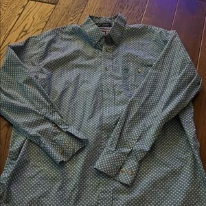 Wrangler Pair of Teal and White Patterned and blue paisley Casual Shirts.